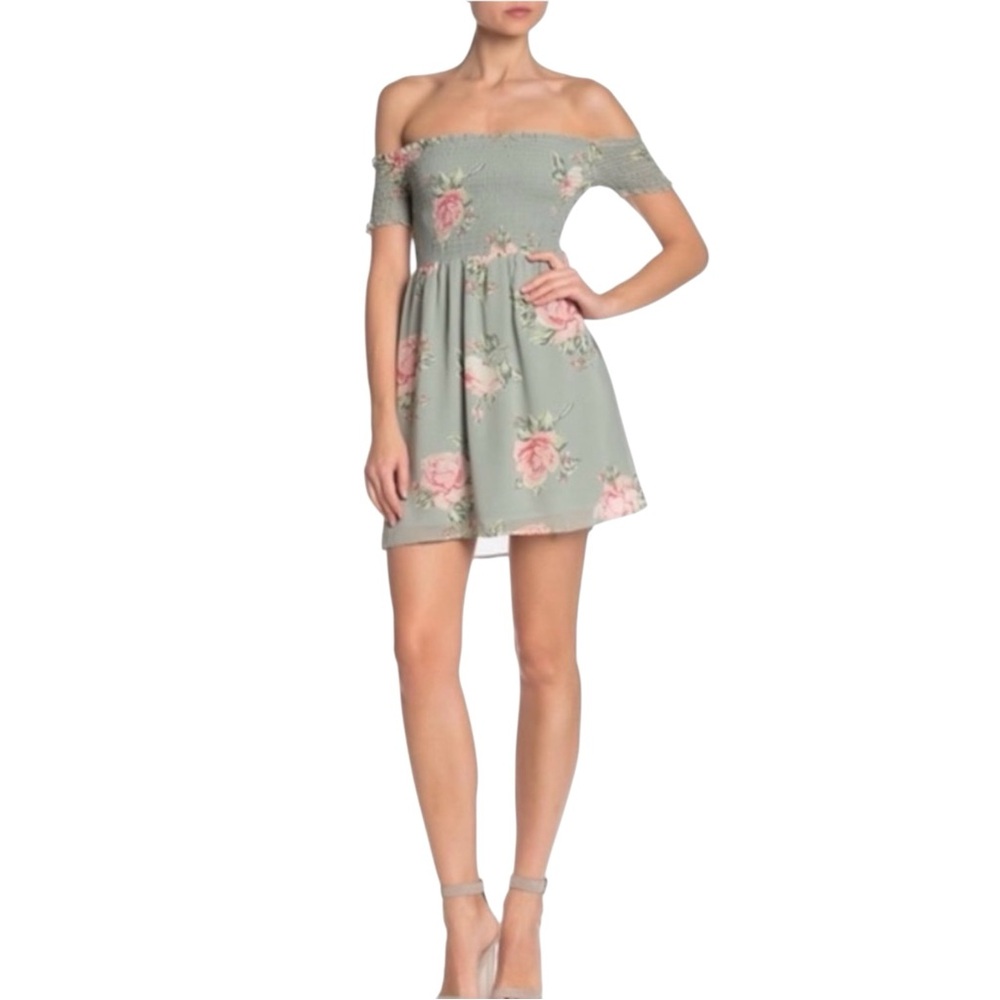 Show Me Your Mumu Women’s Medium Dolly Smocked Floral Dress in Sweetheart Sage